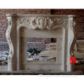 white marble fireplace carving